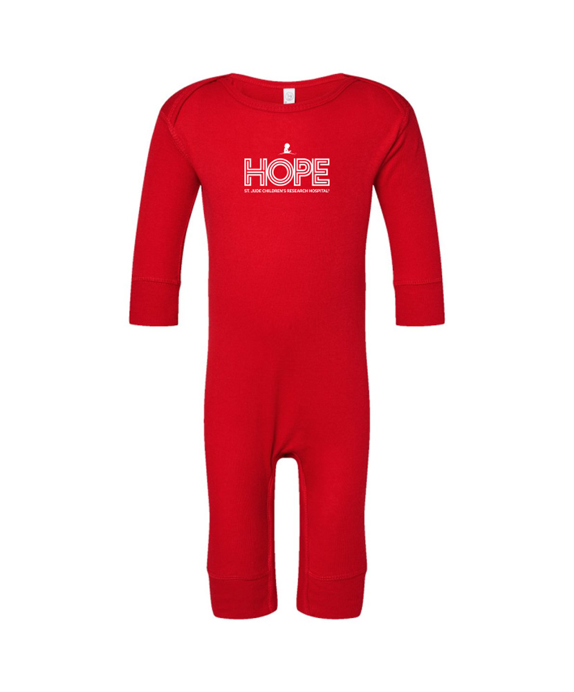 Primary image St. Jude HOPE Youth Long Sleeve Tee or Coverall - Red
